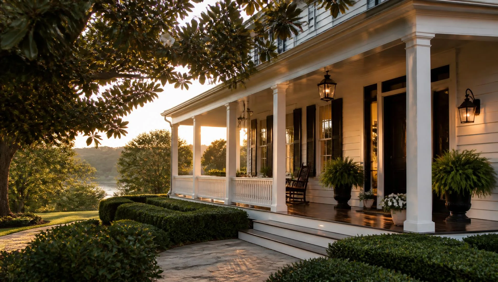 Immaculate Southern home and welcoming porch